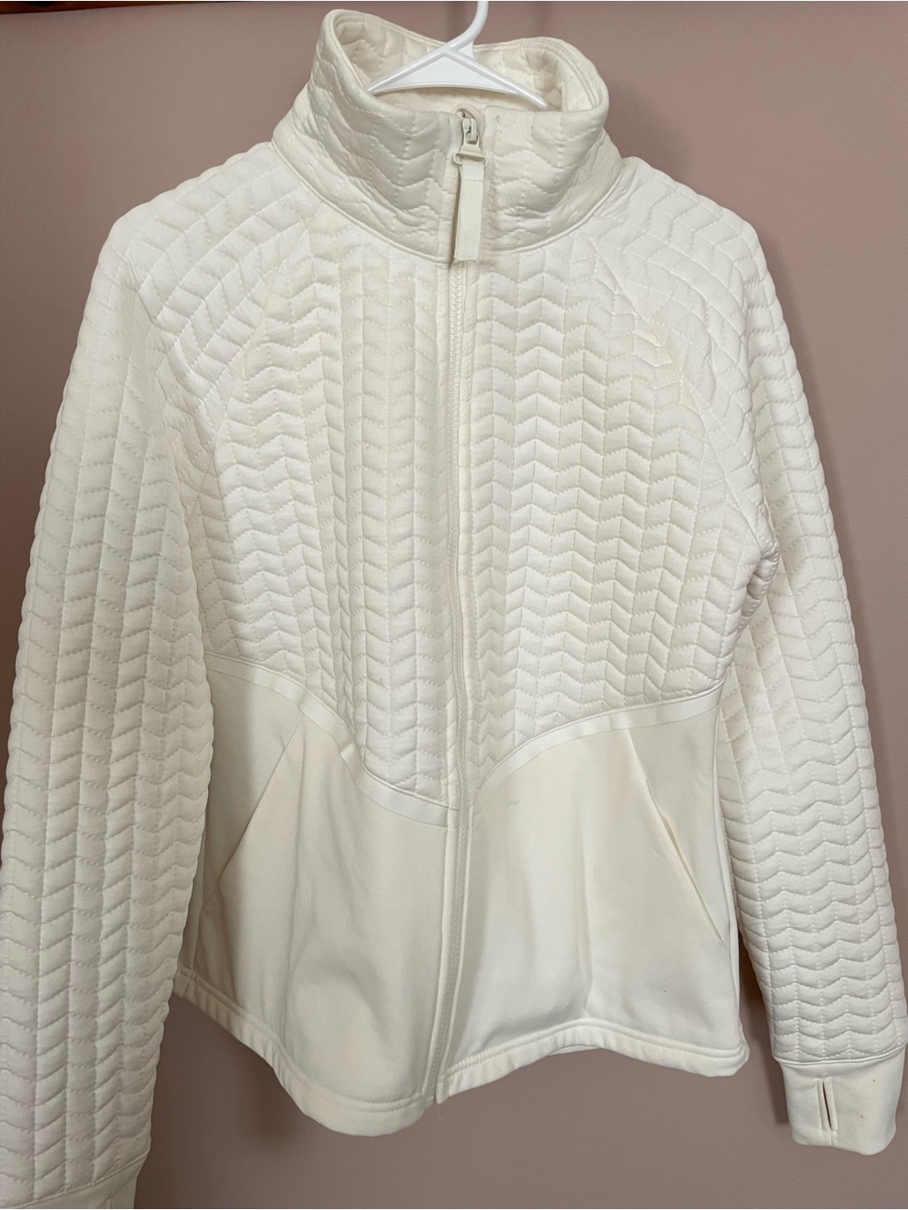 Women's Quilted White Zip-Up Jacket - Avia